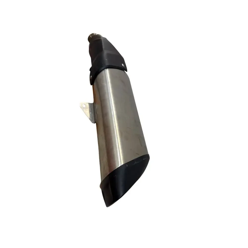 . motorcycle exhaust system, specifically an SC-Project exhaust for an Aprilia